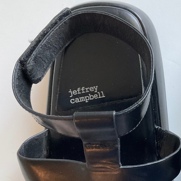 JEFFREY CAMPBELL Bolo Platform Black Sandal Size 9 - Picture 7 of 9